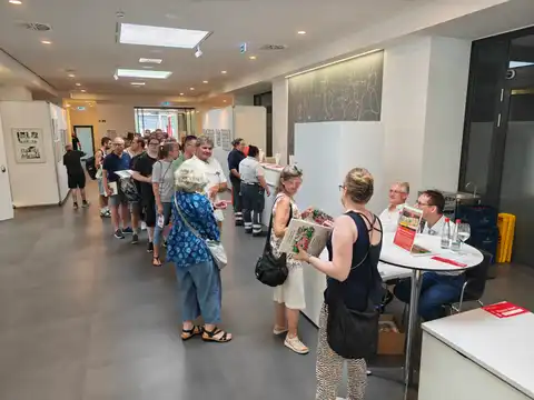 Visitors at the Heilbronn exhibition